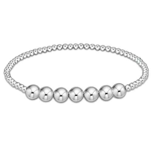 Classic Sterling Beaded Bliss 3mm Bead Bracelet - 6mm Sterling