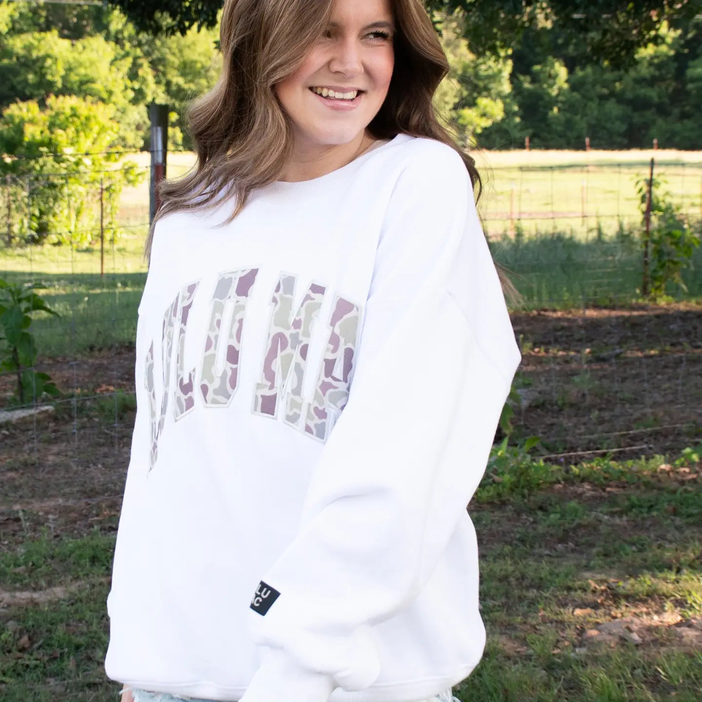 Lulu Mac White/Camo Sweatshirt
