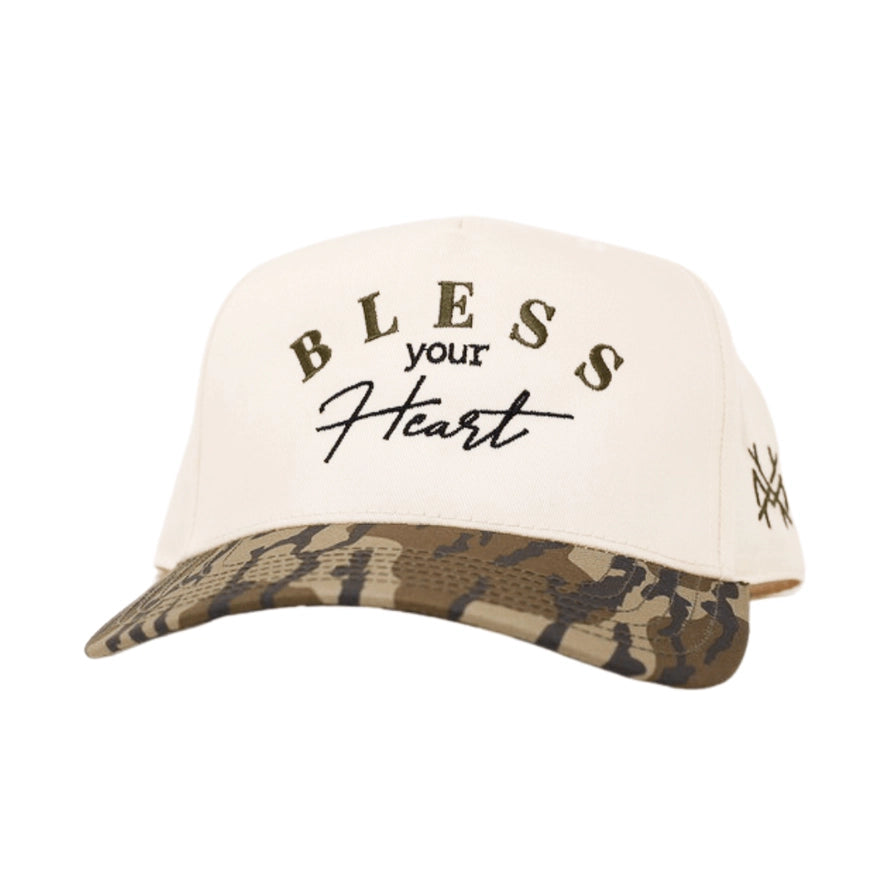Bless Your Heart Trucker Hat - Retro Bottomland/Natural