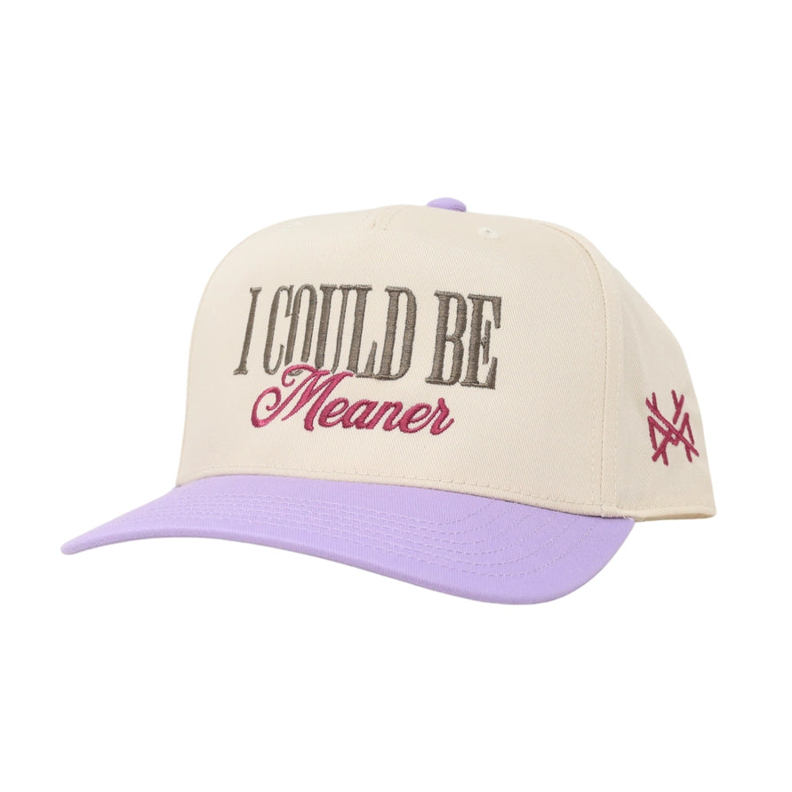 I Could Be Meaner Trucker Hat - Retro Lavender/Natural