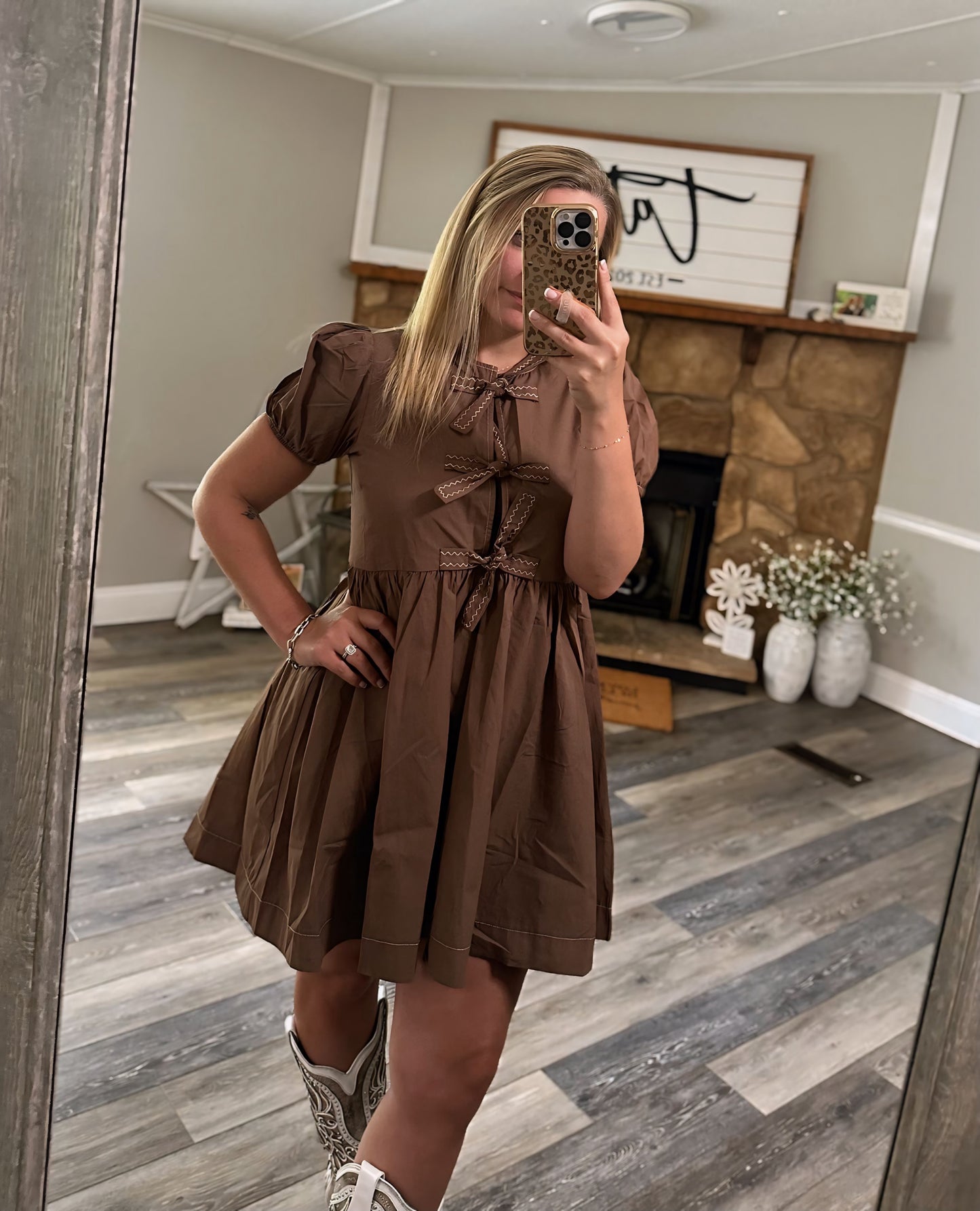 Dreamy Moment Dress - Brown