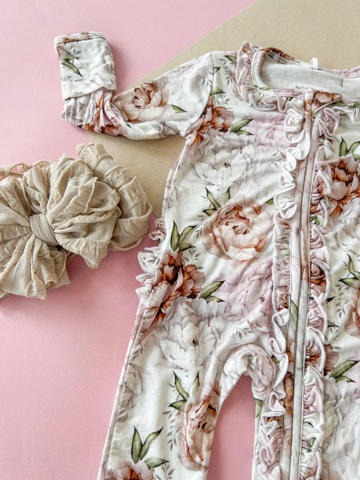 Floral Dreams | Convertible Two Way Zip Footie