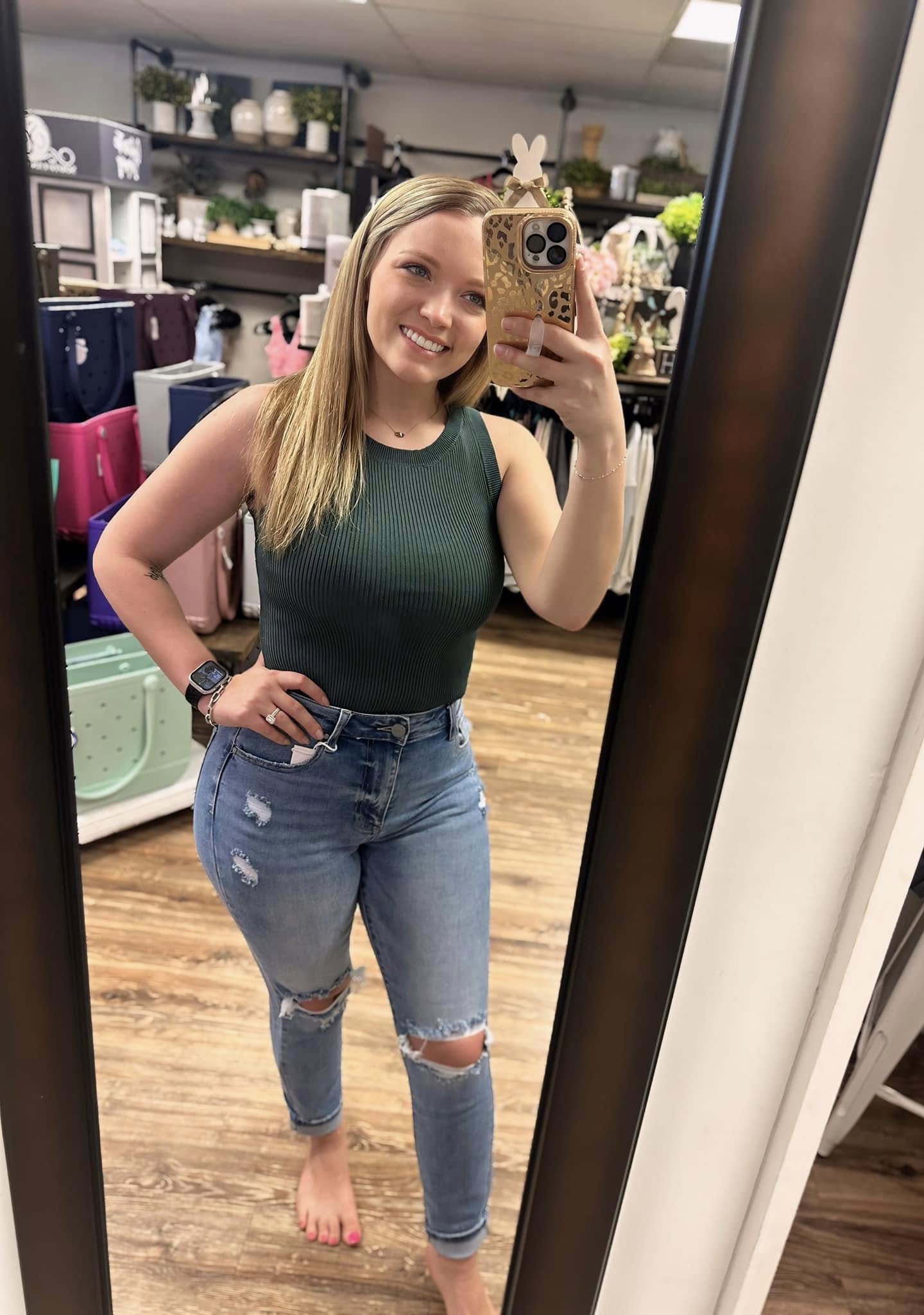 Talkin' Tennessee Tank Top - Dark Green
