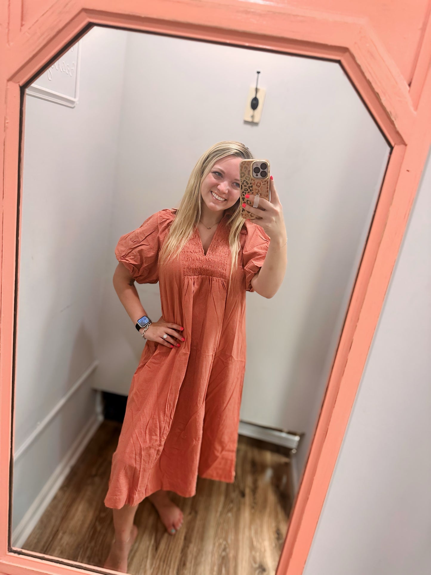 Vintage Rose Dress - Rose Clay
