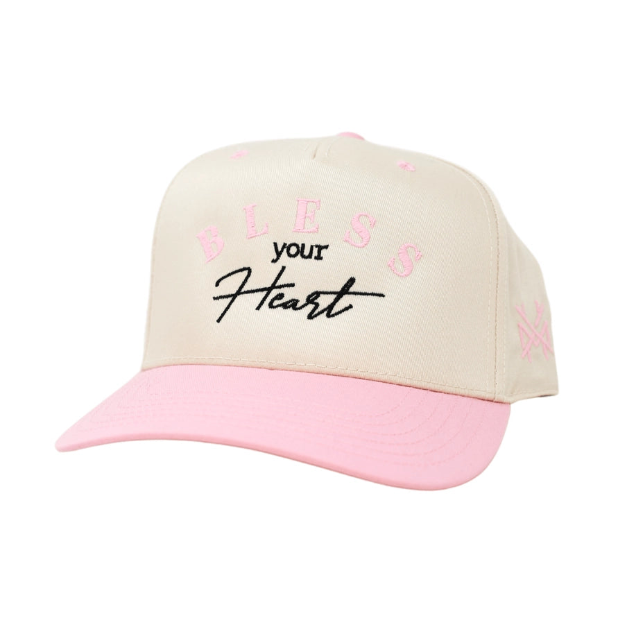 Bless Your Heart Trucker Hat - Retro Pink/Natural