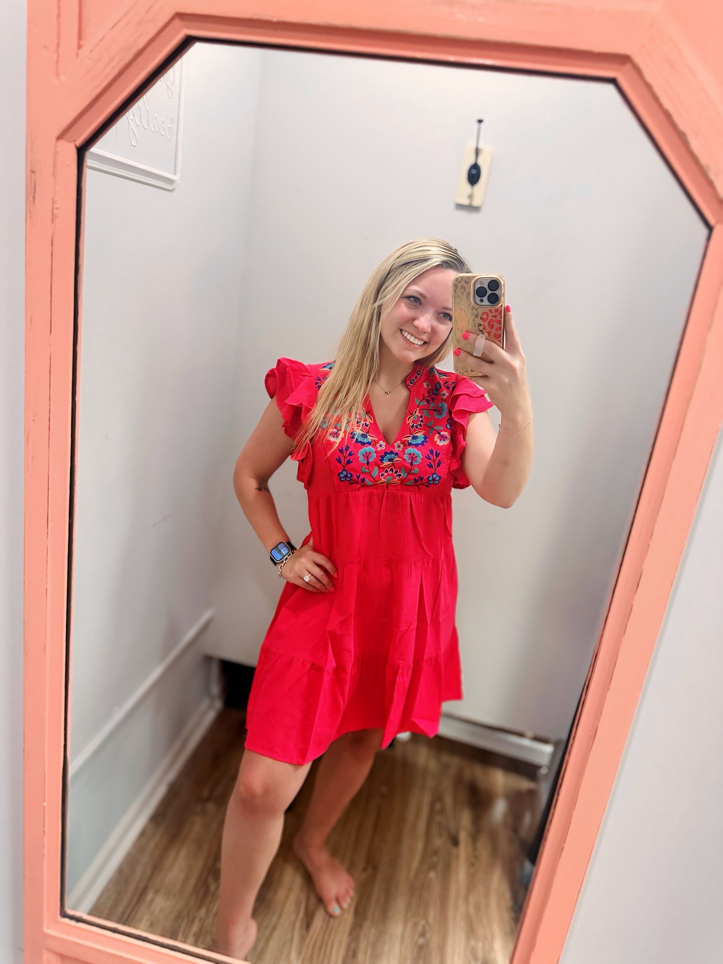 Bloomin' Good Time Dress - Hot Pink