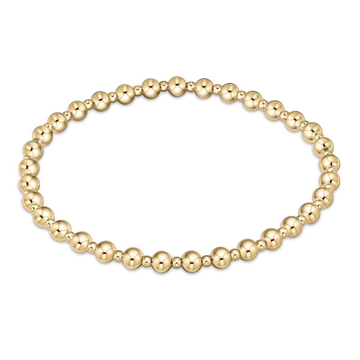 Enewton Extends - Classic Grateful Pattern 4MM Bead Bracelet - Gold