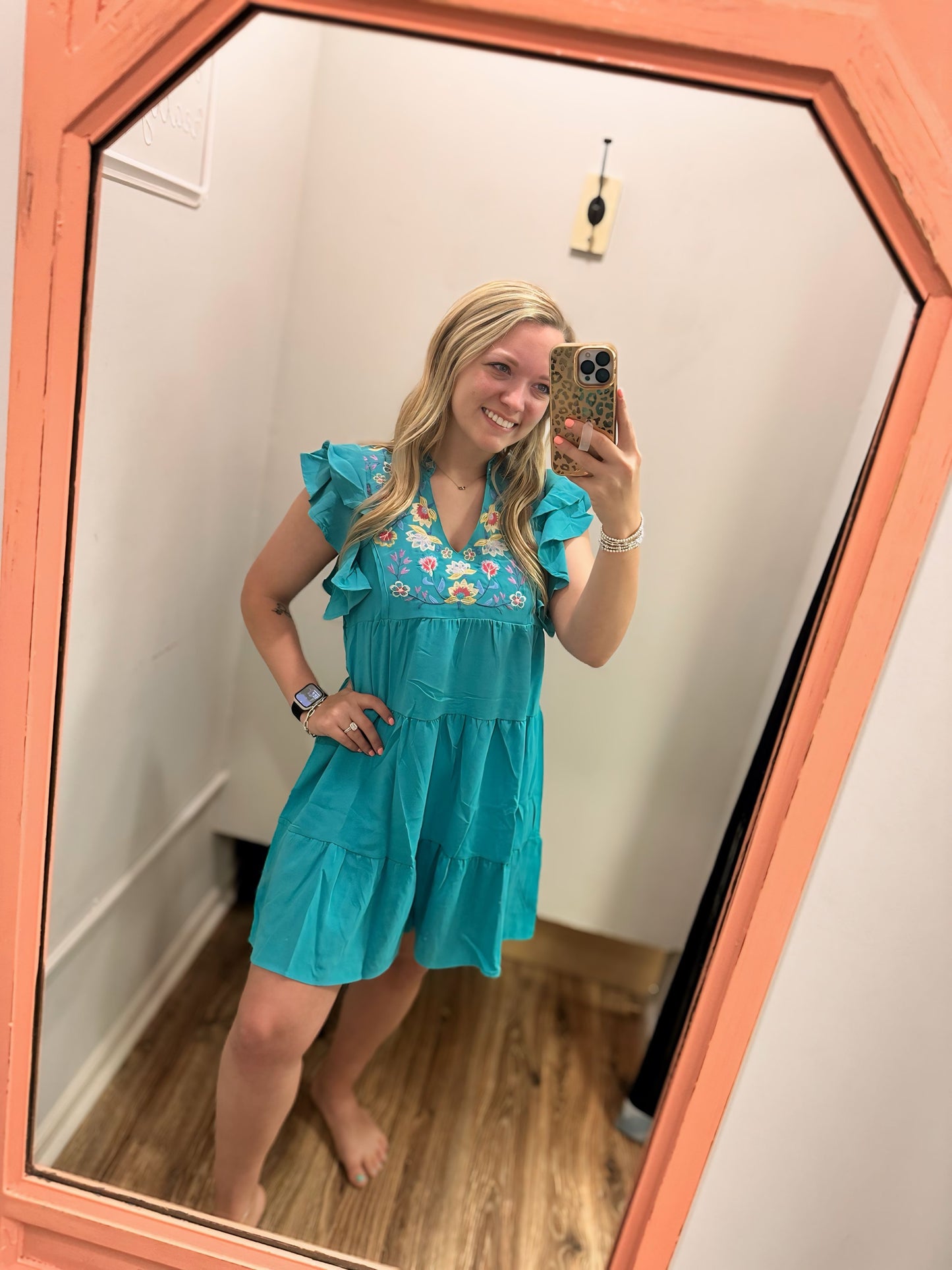 Bloomin' Good Time Dress - Jade Green
