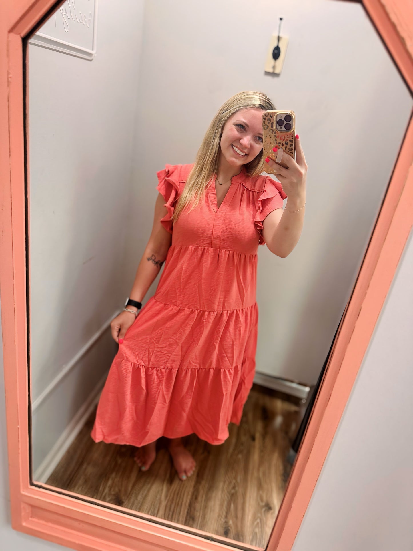 Summer Sorbet Dress - Coral Pink