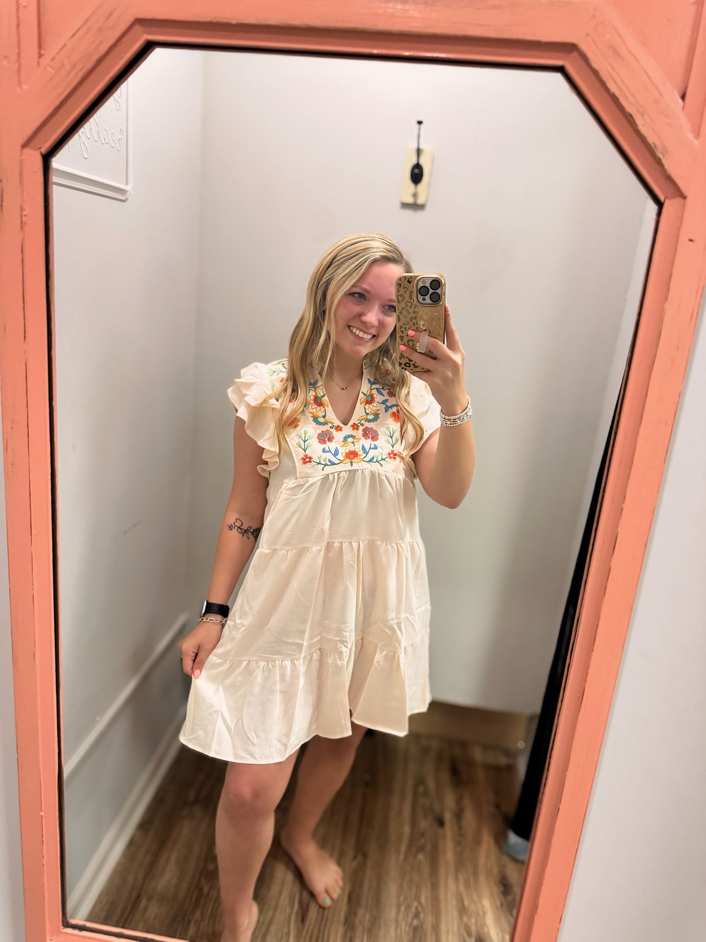 Bloomin' Good Time Dress - Champagne