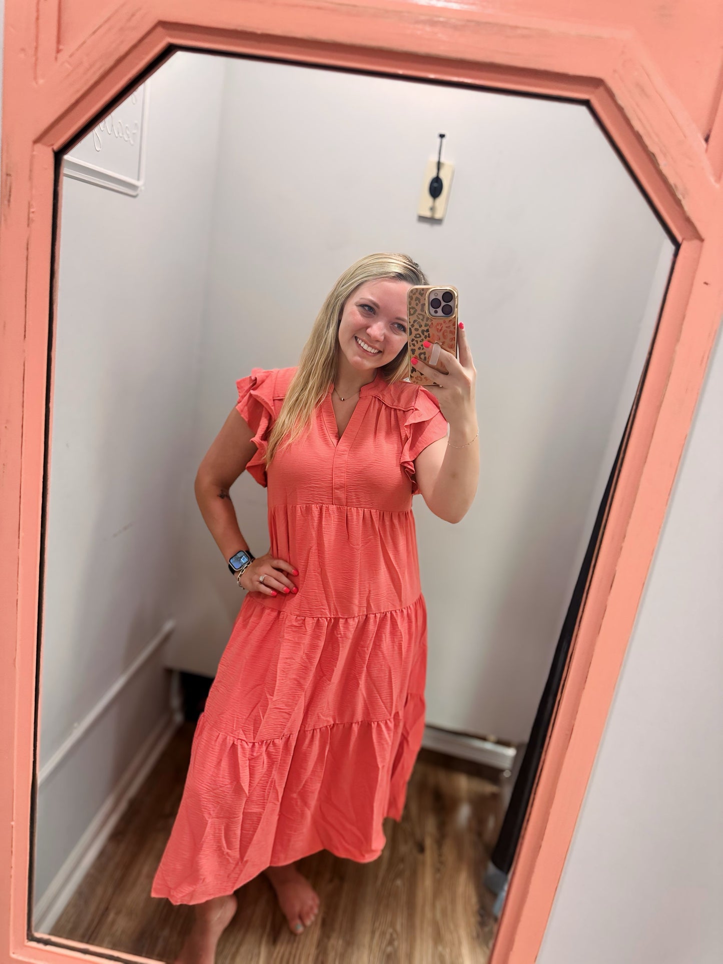 Summer Sorbet Dress - Coral Pink