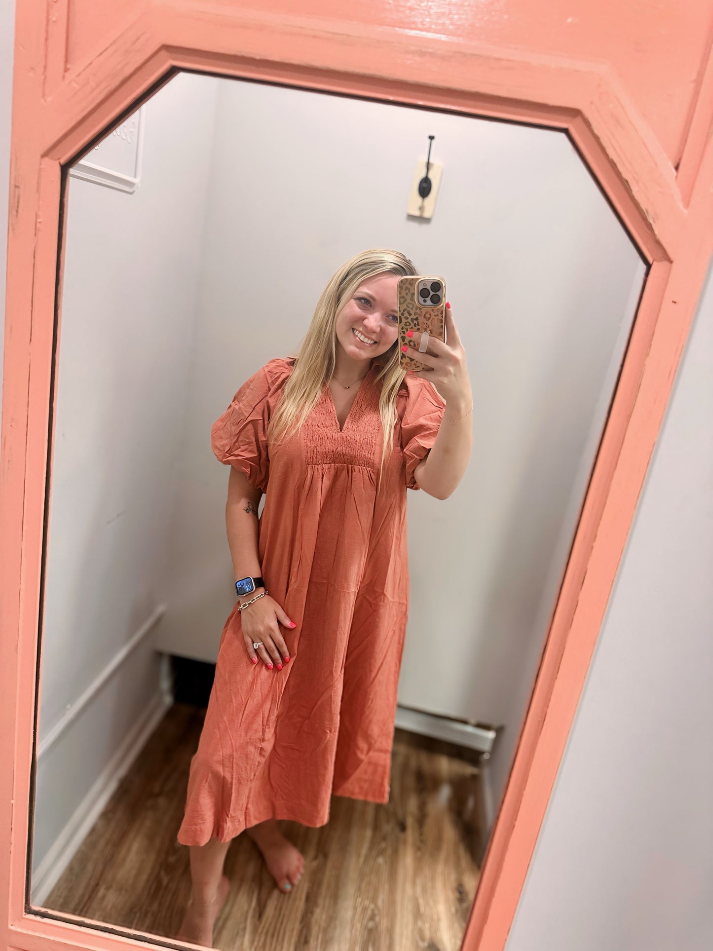 Vintage Rose Dress - Rose Clay