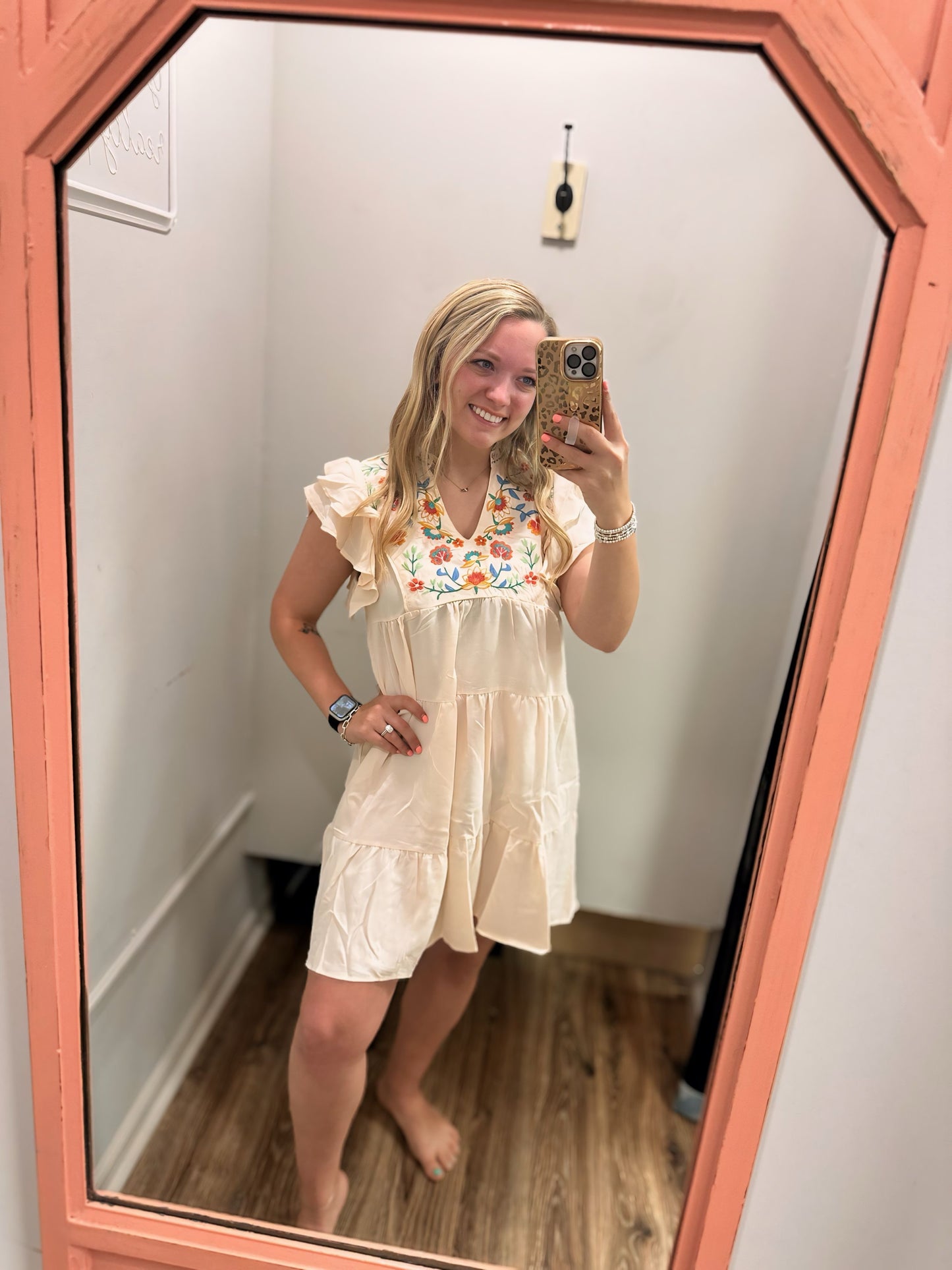 Bloomin' Good Time Dress - Champagne