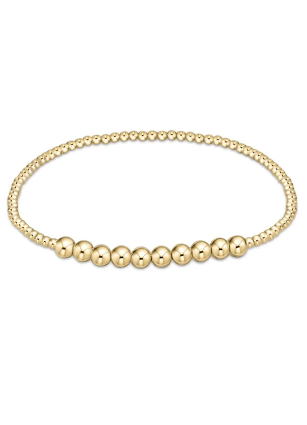 Classic Gold Beaded Bliss 2mm Bead Bracelet - 4mm Gold