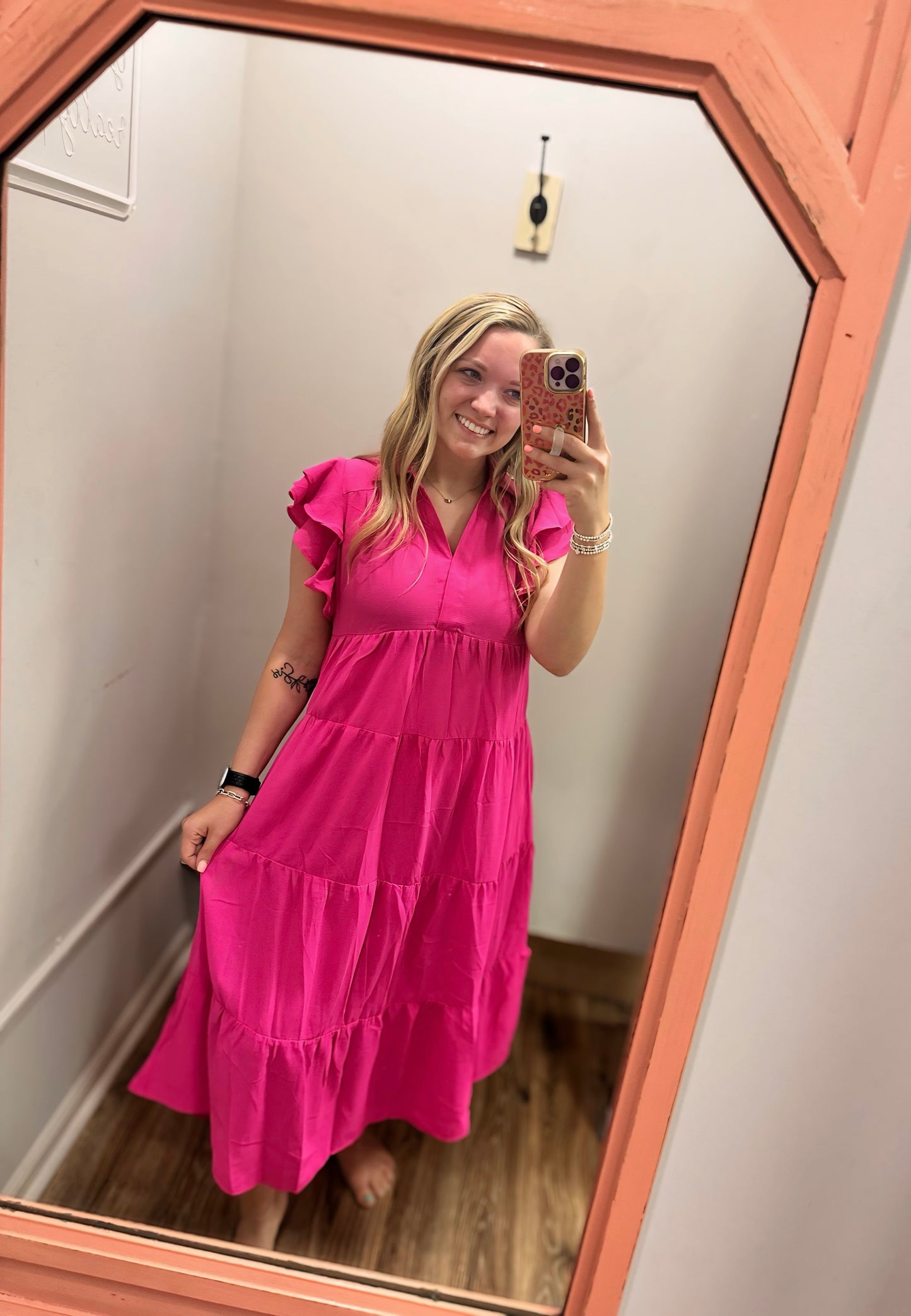 Love Somebody Dress - Hot Pink