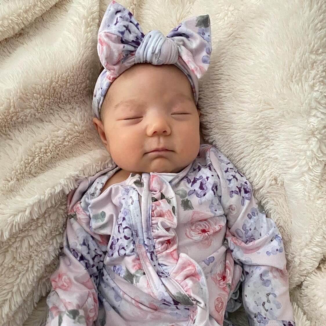 Henlee's Hydrangea Large Bow Headwrap