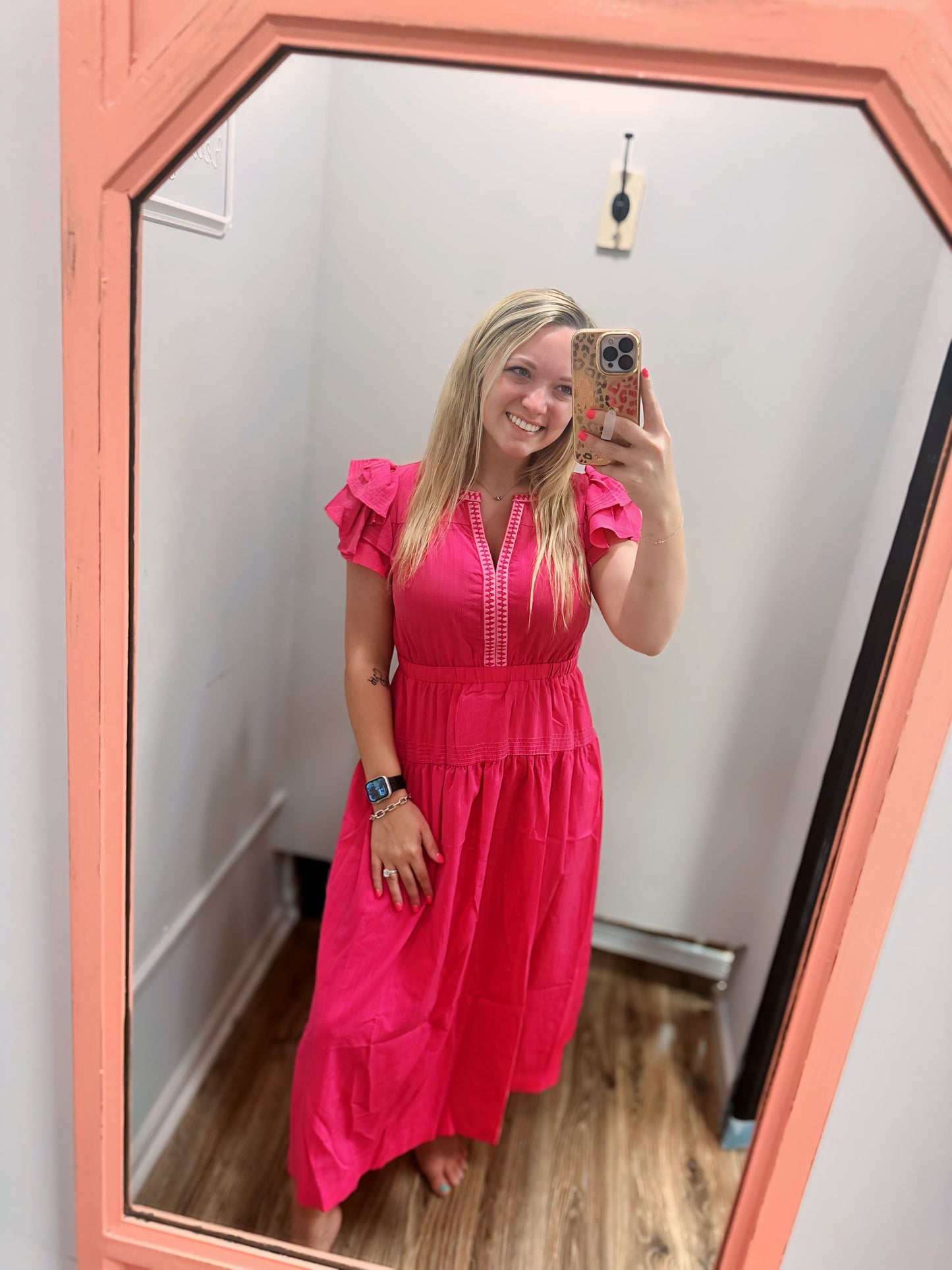 Strawberry Sizzle Dress - Hot Pink