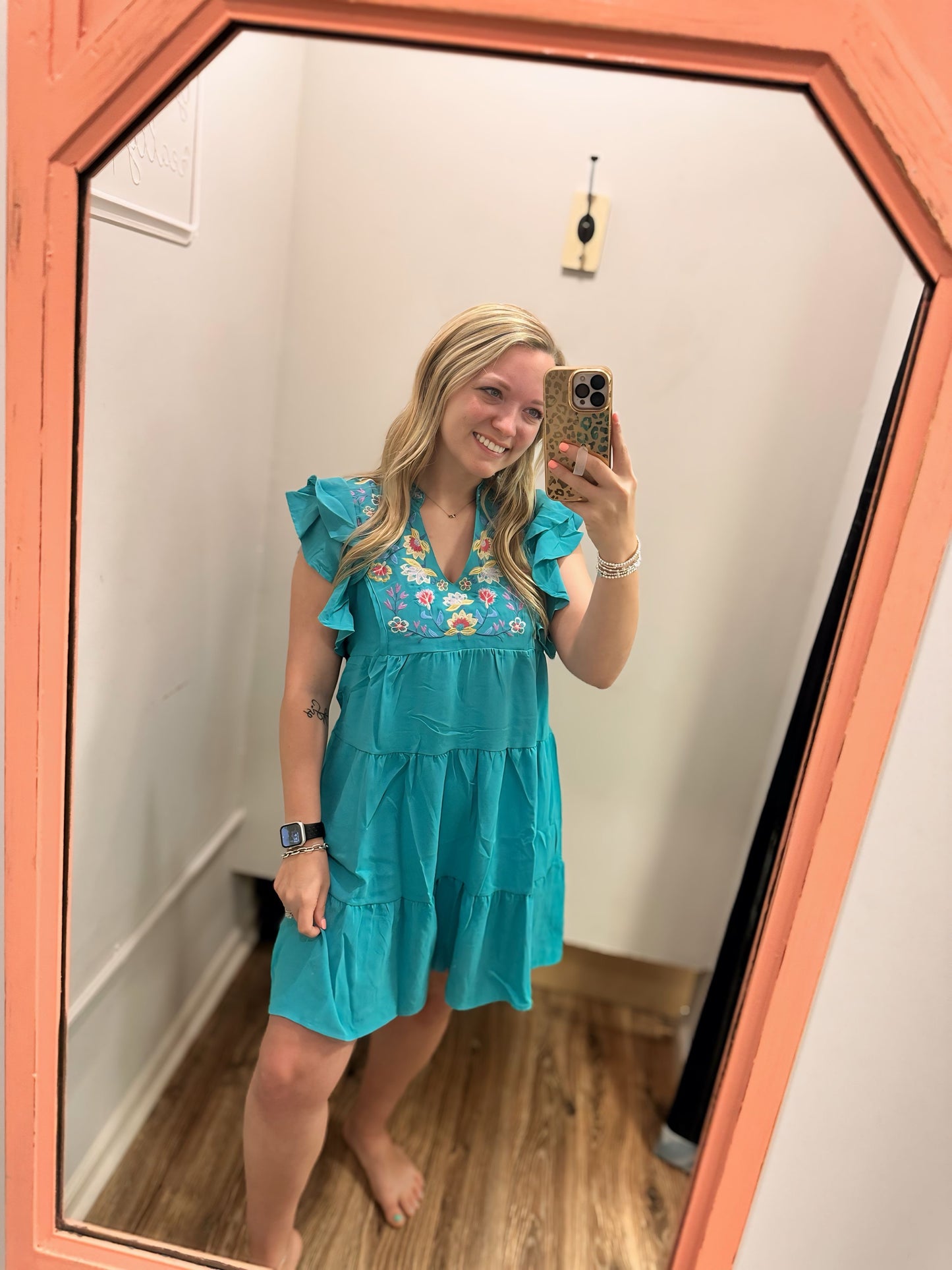 Bloomin' Good Time Dress - Jade Green