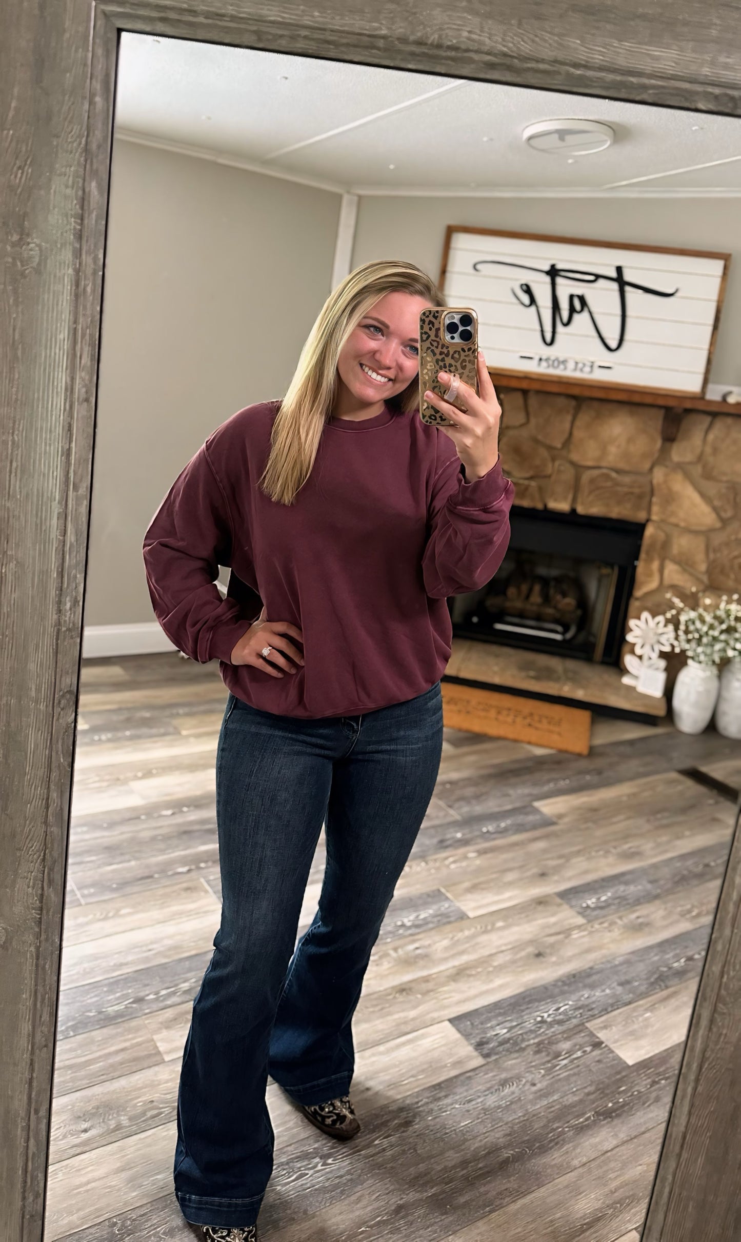 Always Dreamin' Sweatshirt - Dark Cherry