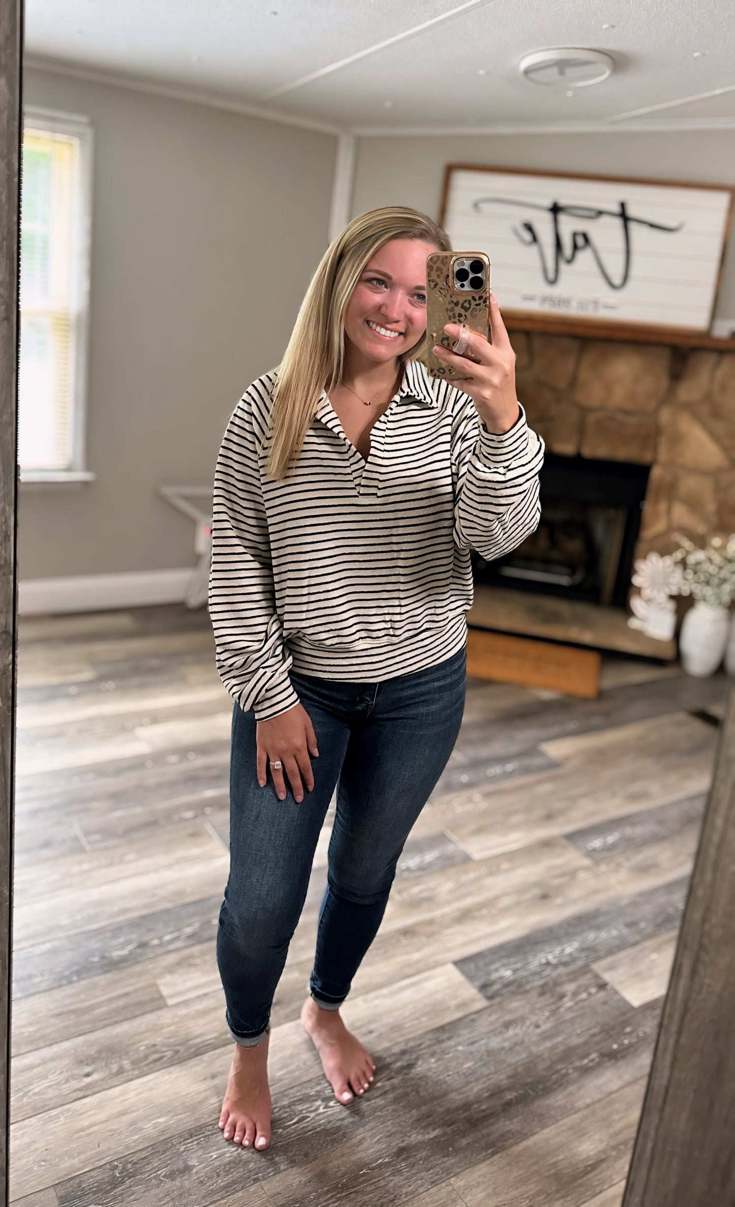 Make A Statement Collared Pullover - Cream