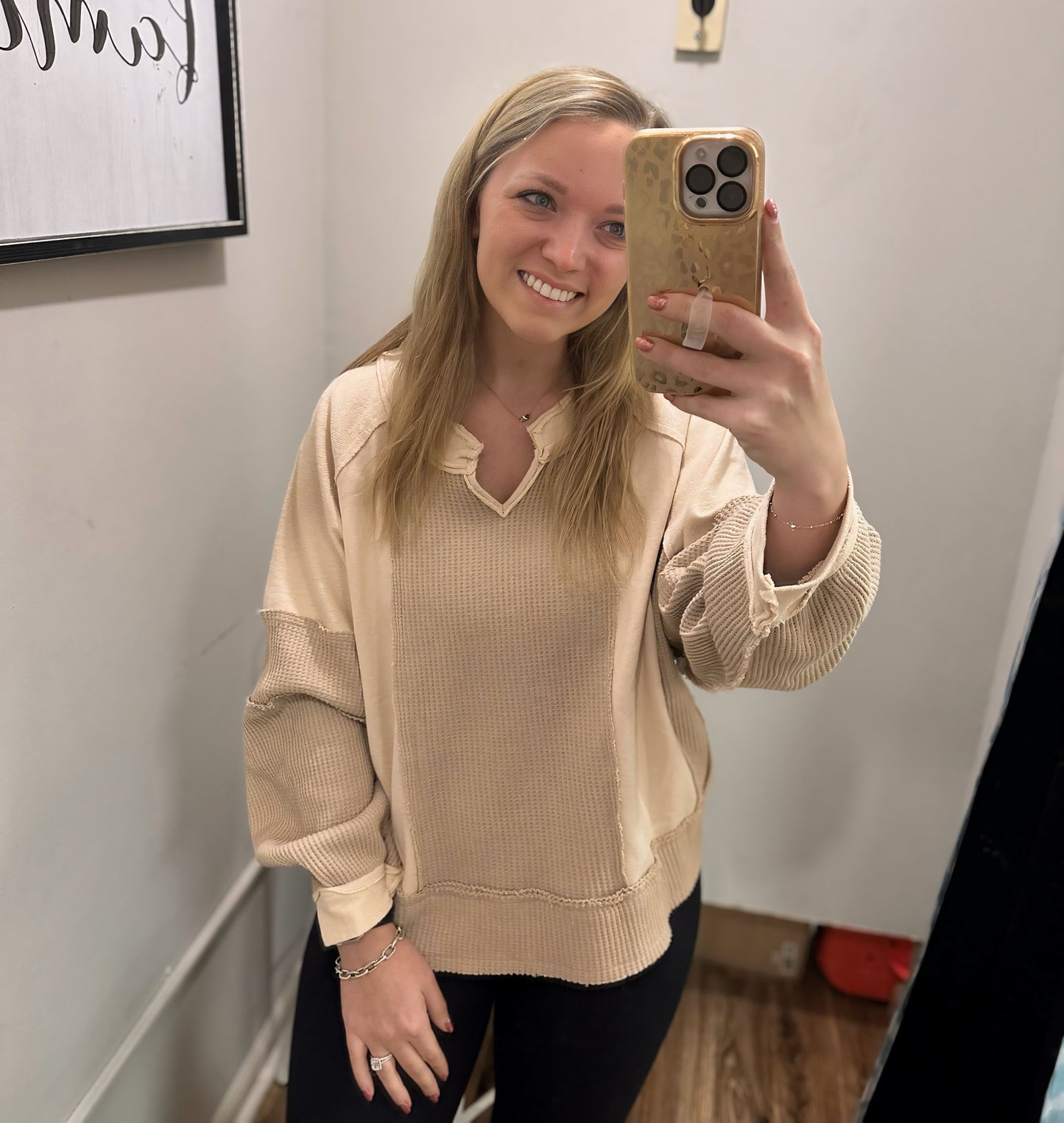 Another Day in Paradise Top - Beige Multi