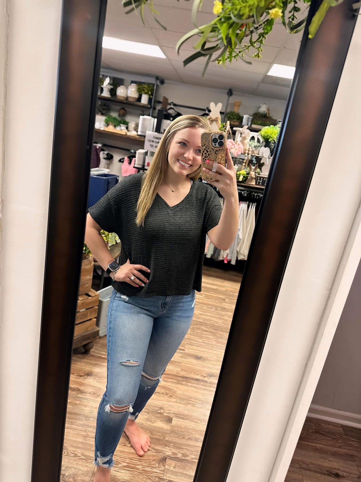 Taylor Charcoal Top