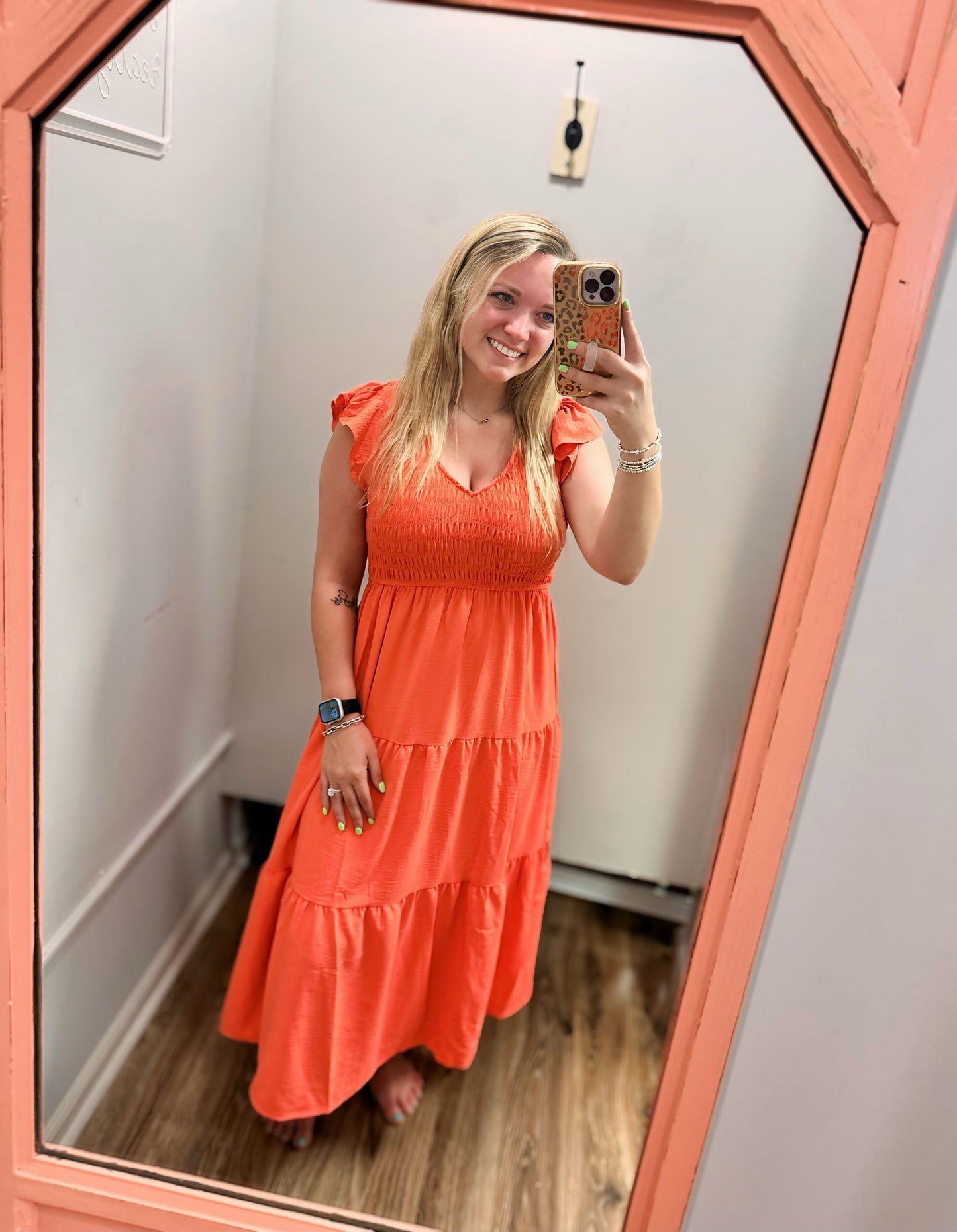 Somewhere In Between Dress - Coral