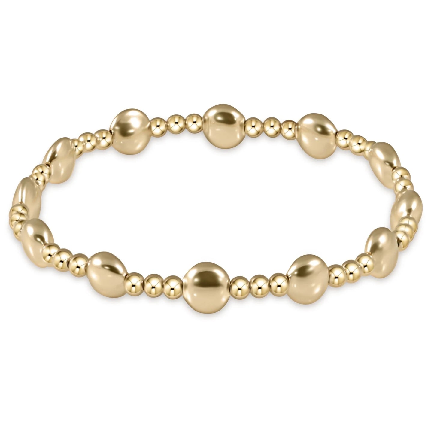 enewton Extends - Honesty Gold Sincerity Pattern 6MM Bead Bracelet