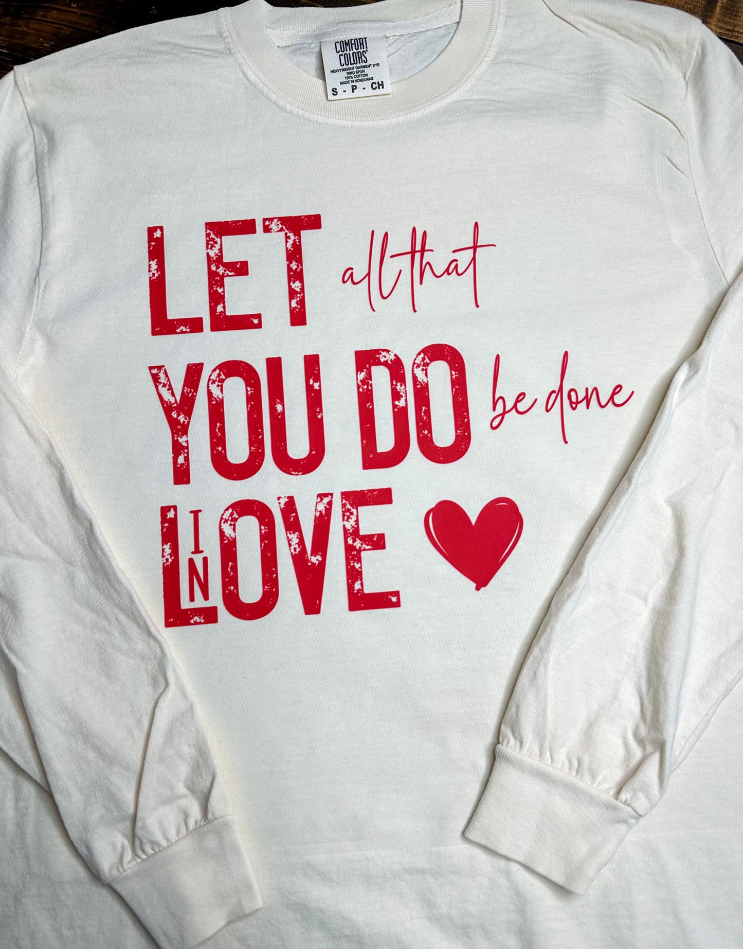 Be Done In Love LS Ivory Tee