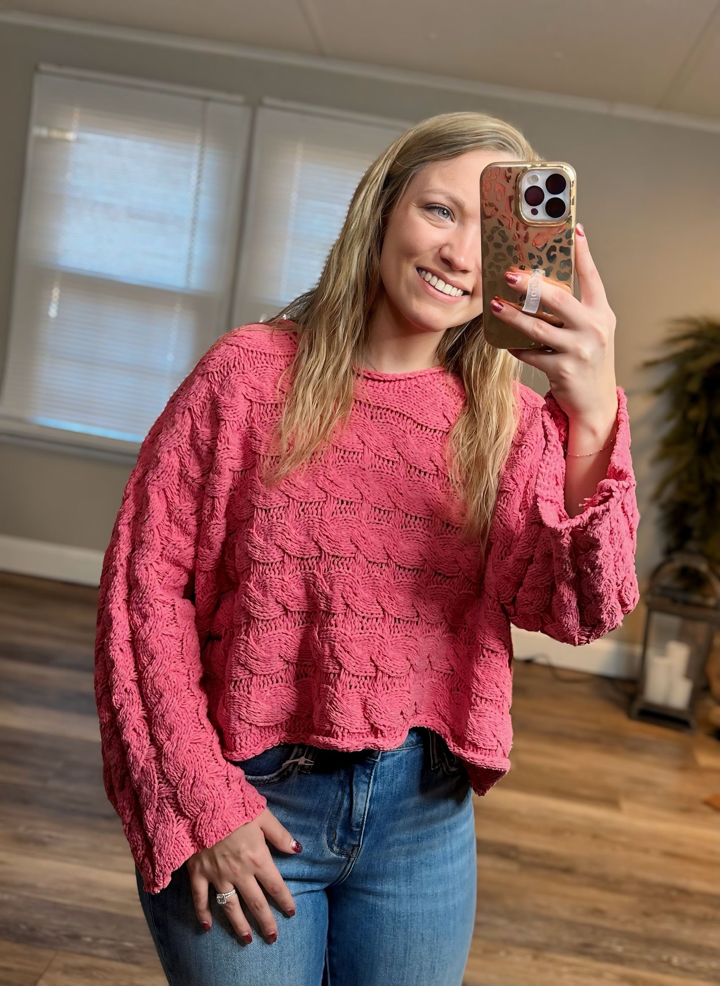 Feelin' The Love Sweater - Pink