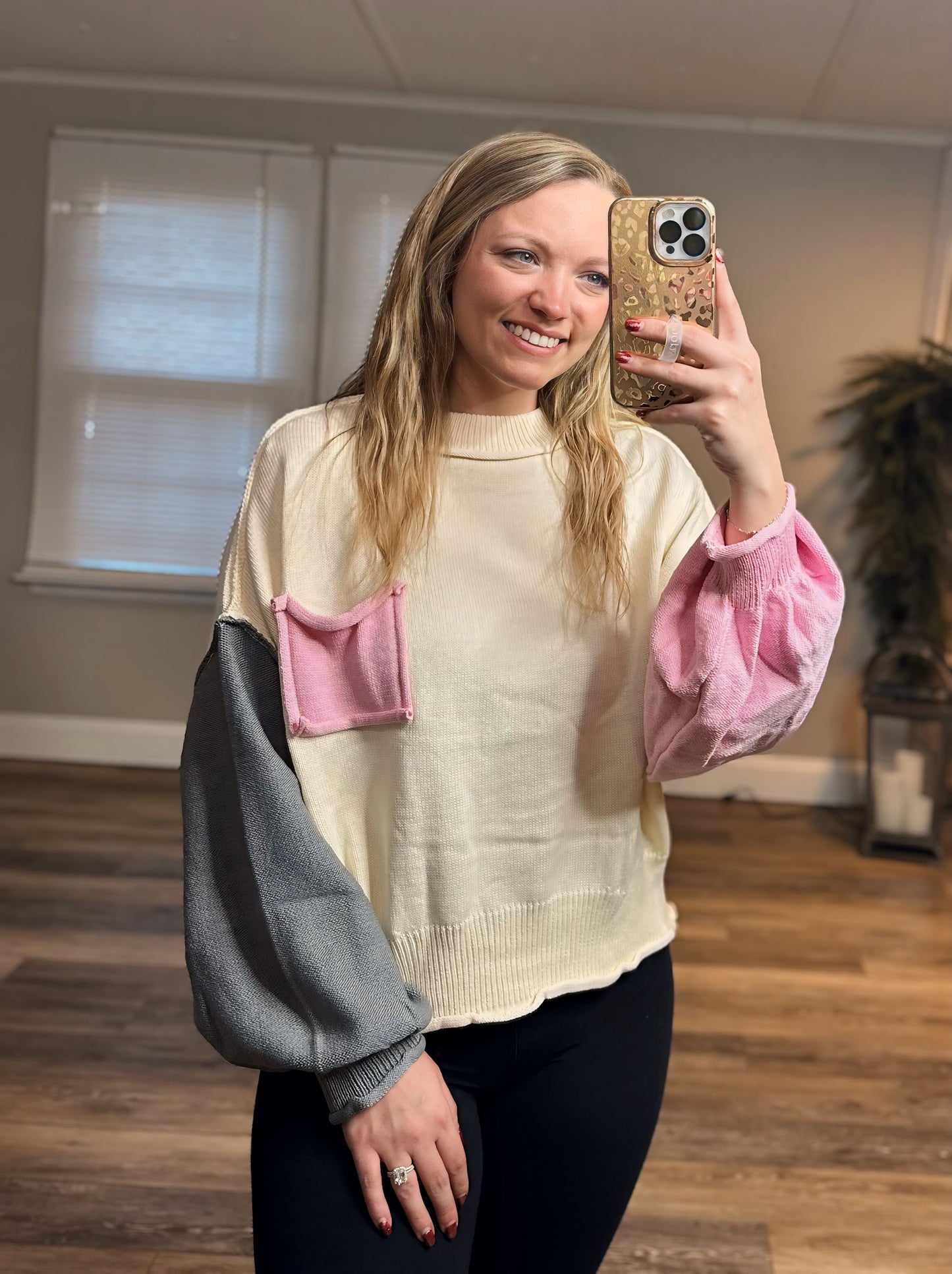 Livin' The Dream Sweater - Cream Multi