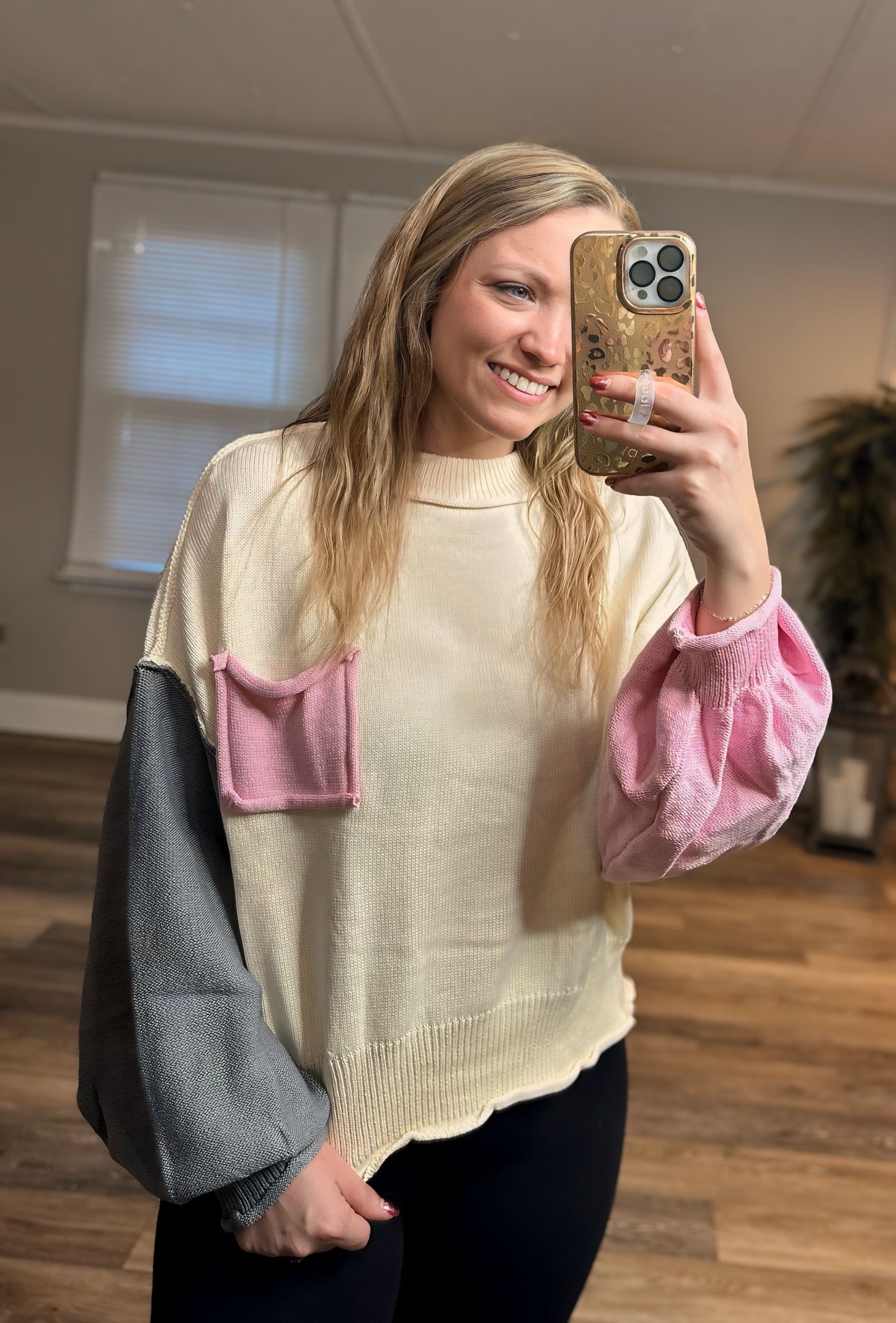 Livin' The Dream Sweater - Cream Multi