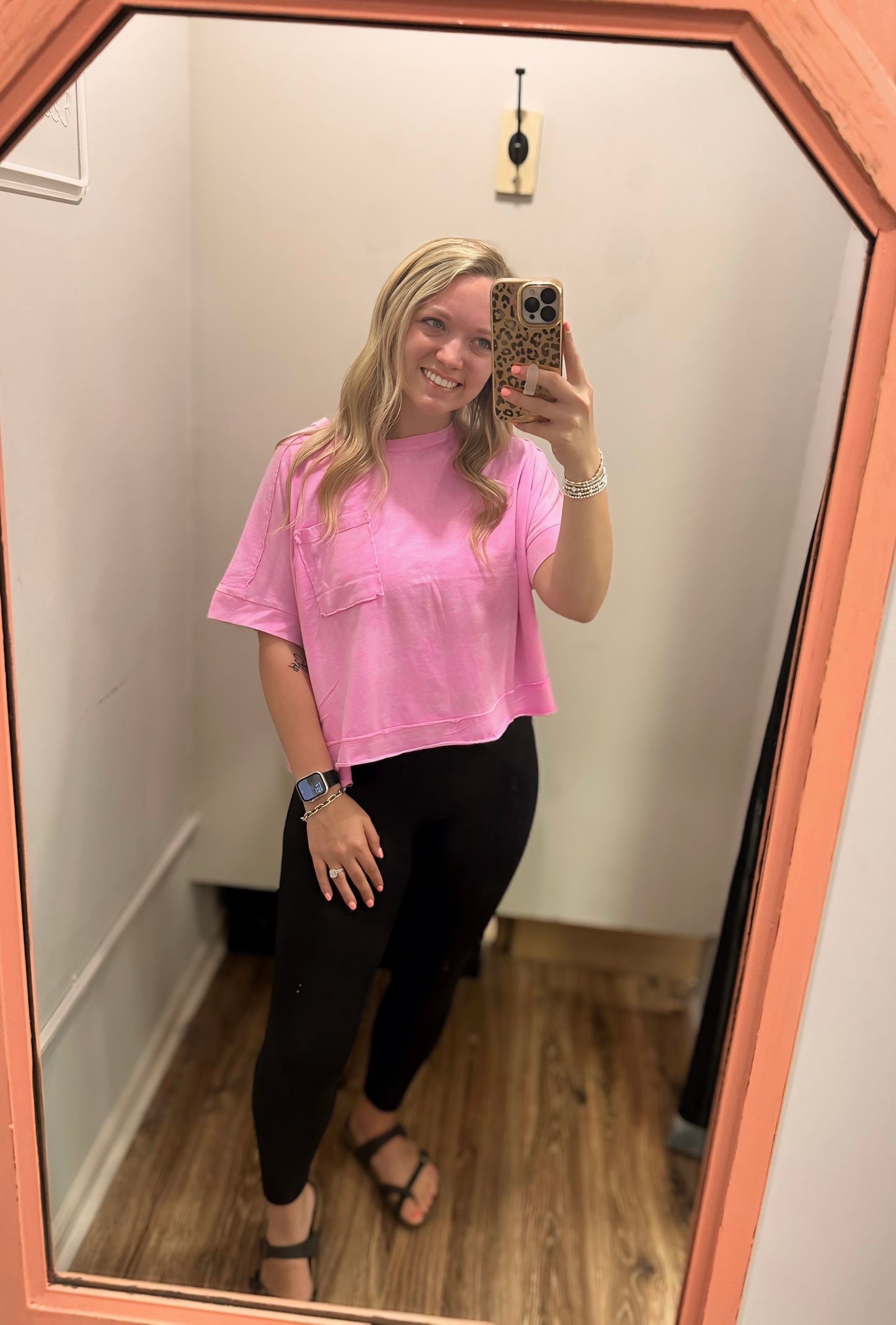 Halo Washed Tee - Pink