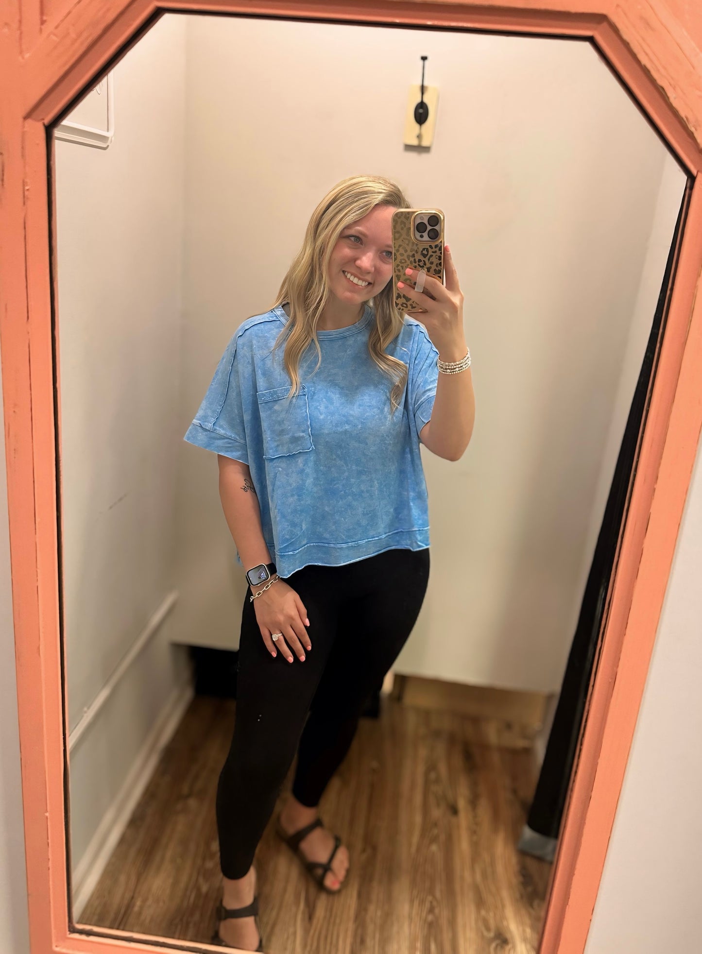 Halo Washed Tee - Sky Blue