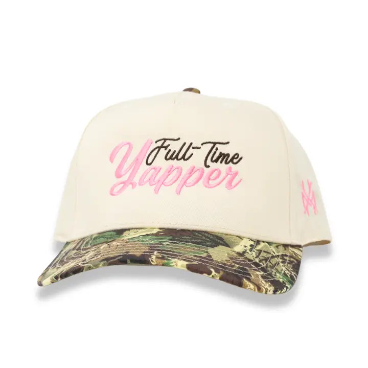 Full-Time Yapper Trucker Hat - Retro Camo/Natural