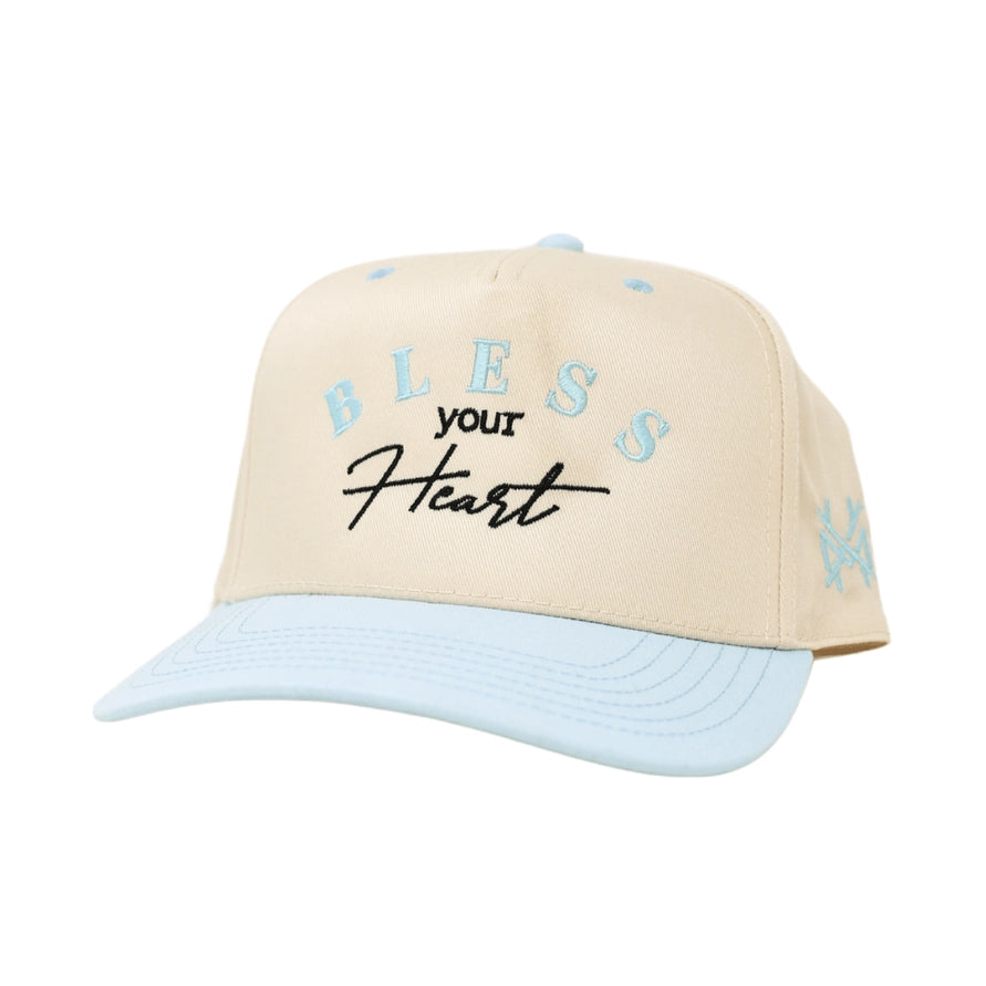 Bless Your Heart Trucker Hat - Retro Powder Blue/Natural