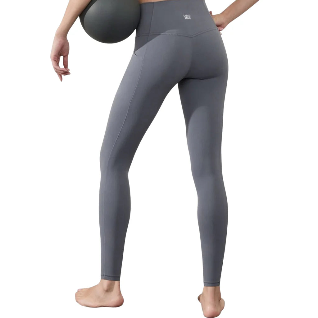 Lulu Mac Solid Leggings - Grey