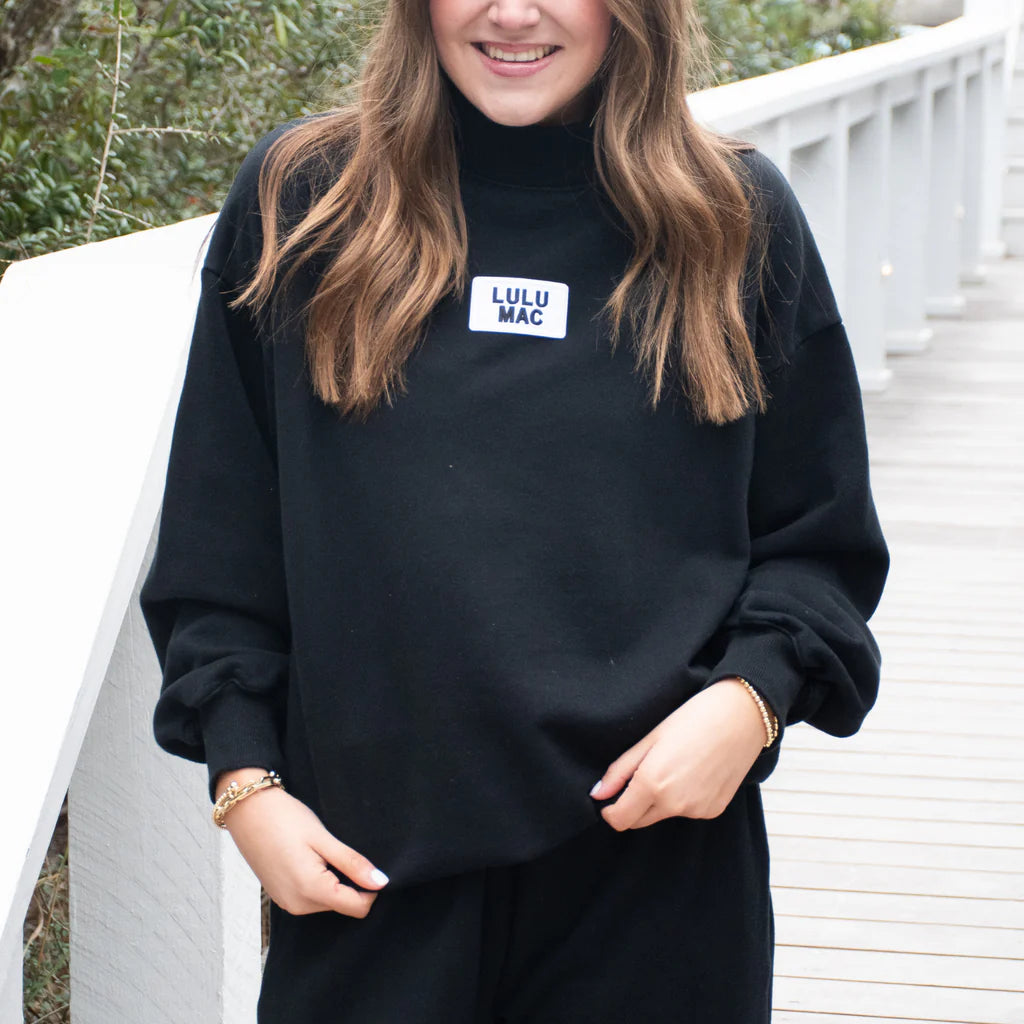 Lulu Mac Terry Cloth Top - Black