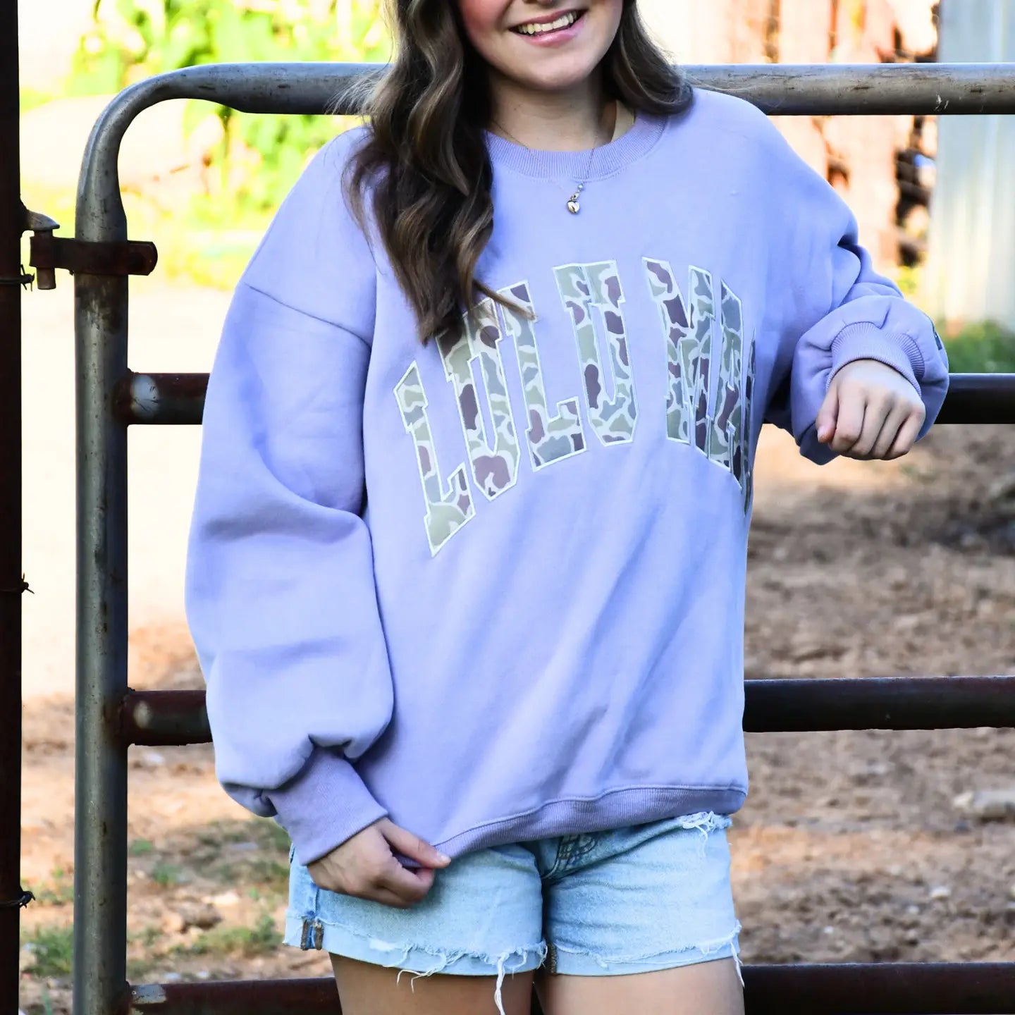Lulu Mac Lavender/Camo Sweatshirt