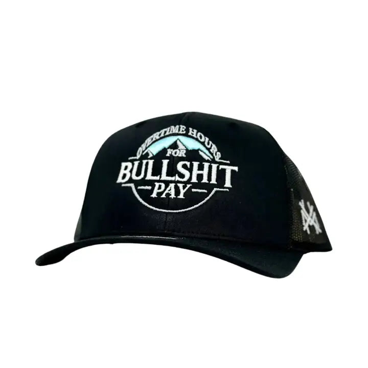Overtime Hours Trucker Hat - Trucker Black
