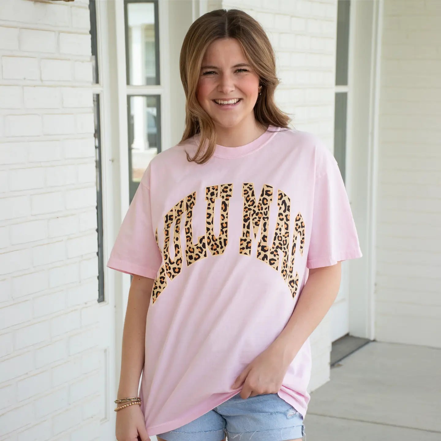 Lulu Mac Leopard Tee - Blossom