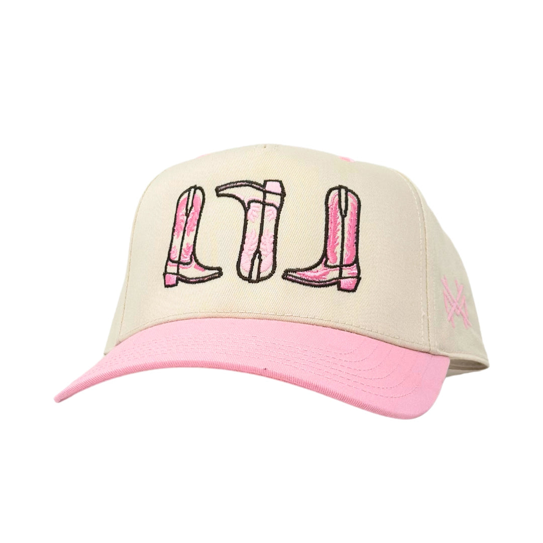 Boots Trucker Hat - Retro Pink/Natural