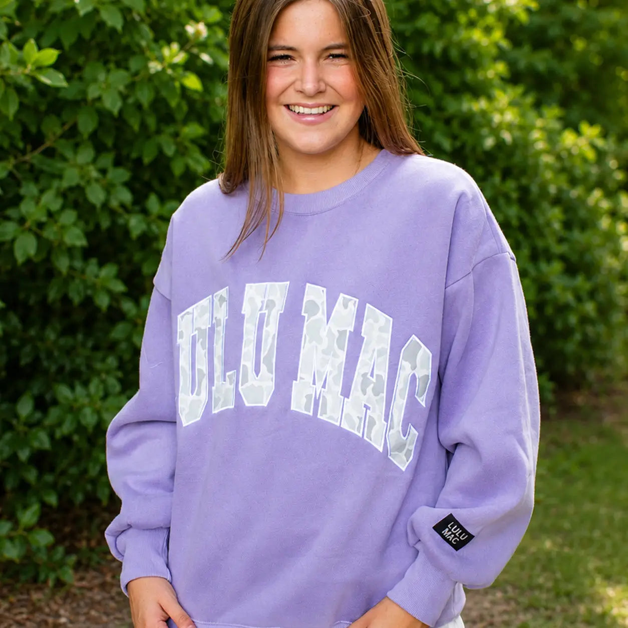 Lulu Mac White Camo Stitch - Lavender