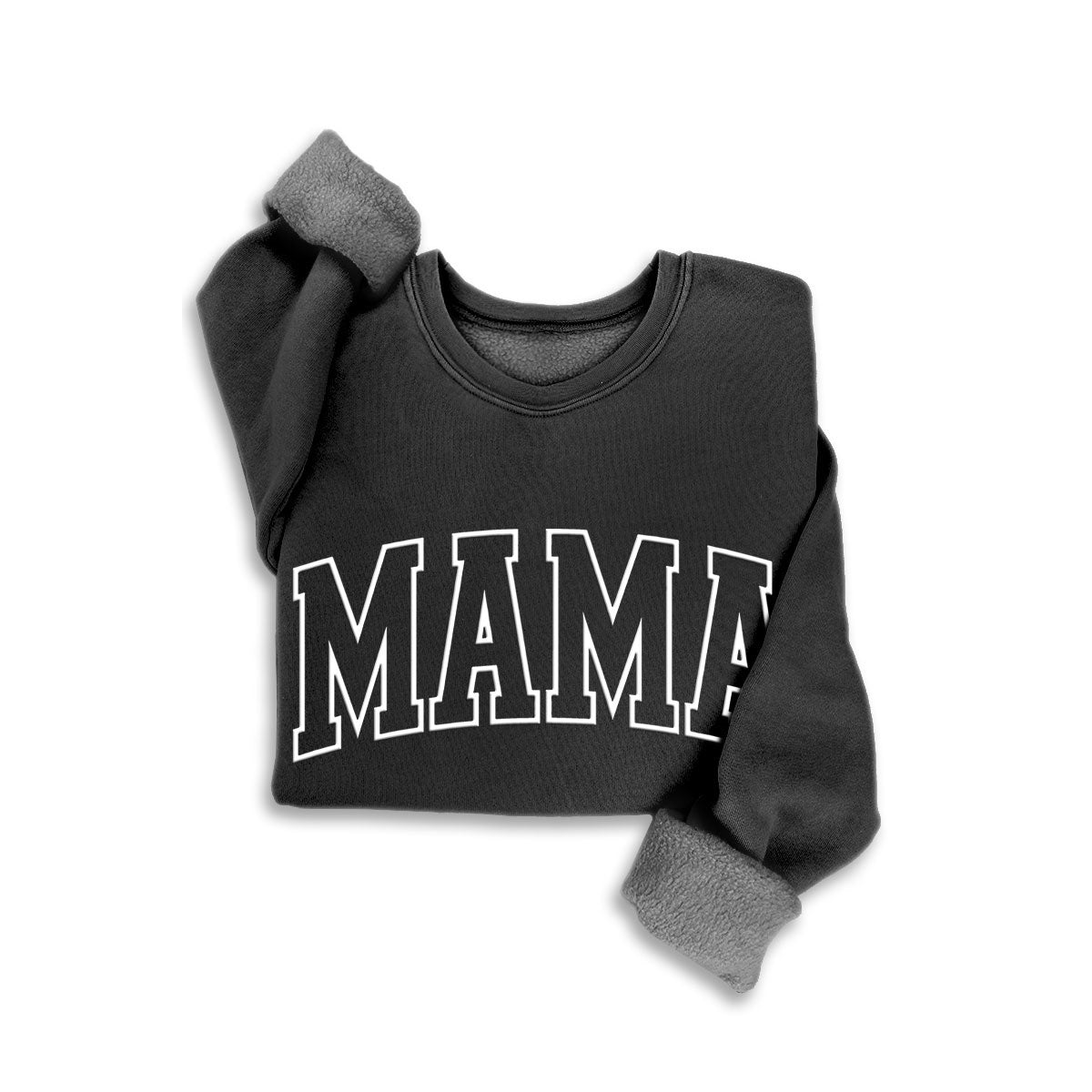 Mama Puff Print Mineral Sweatshirt - Black