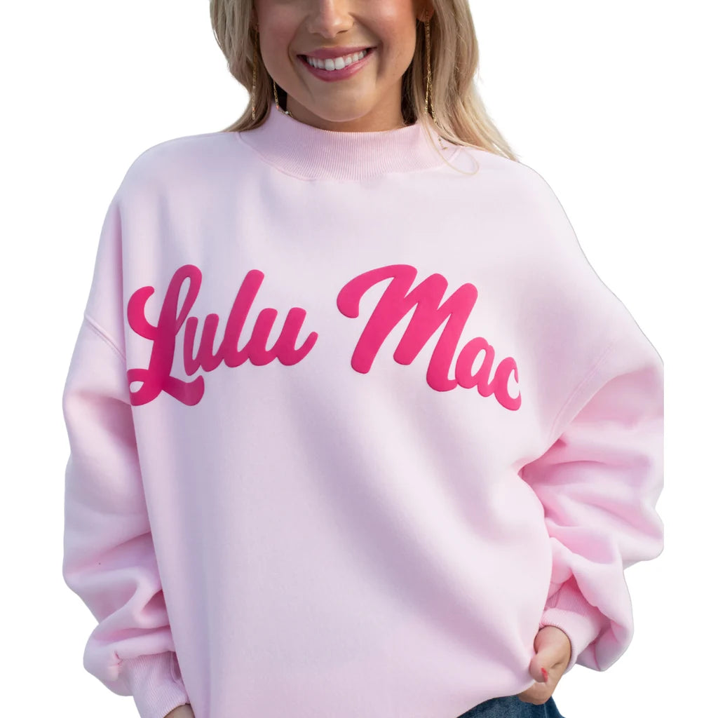Lulu Mac Script Sweatshirt Light Pink/Bubblegum