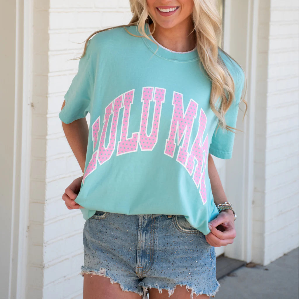 Lulu Mac Polka Dot Tee - Chalky Mint