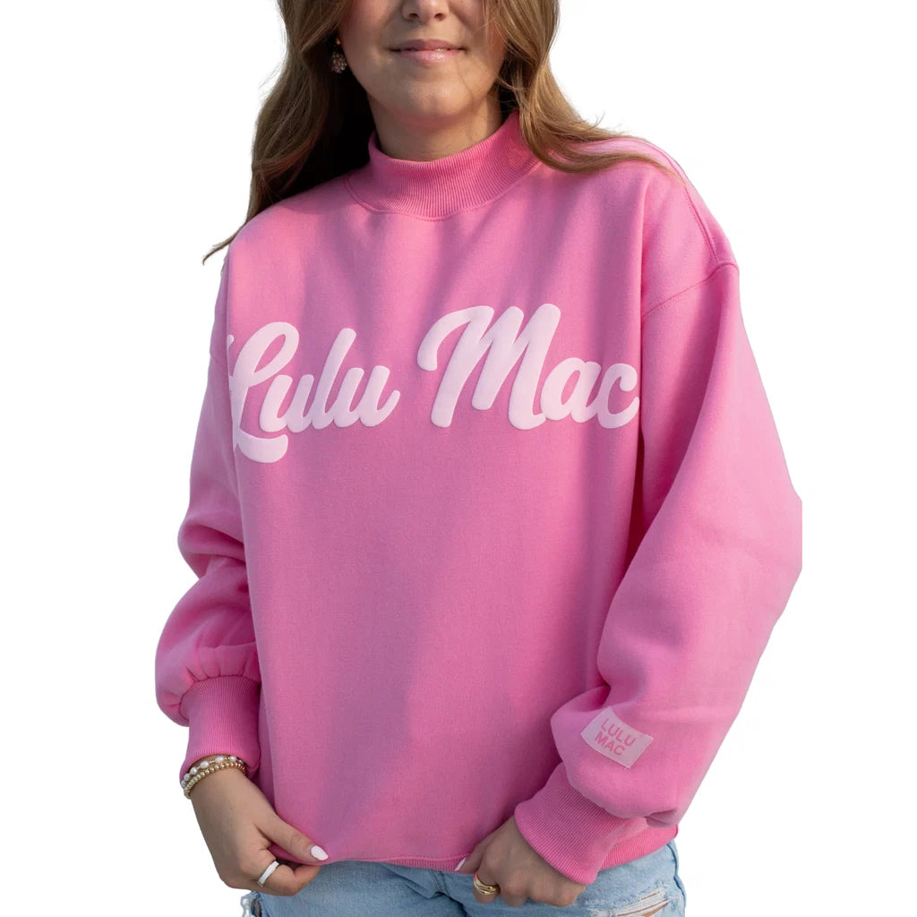 Lulu Mac Script Sweatshirt Bubblegum/Light Pink