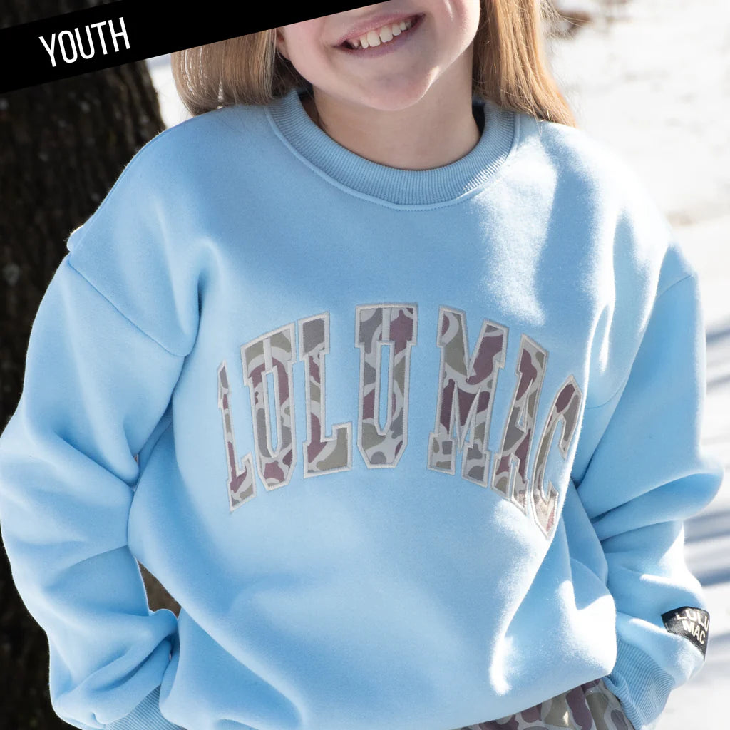 Lulu Mac Light Blue Camo - Kids
