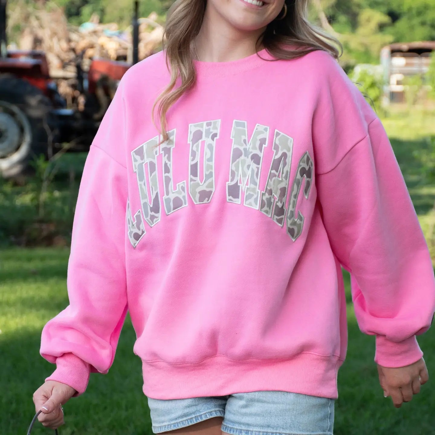 Lulu Mac Bubblegum/Camo Sweatshirt