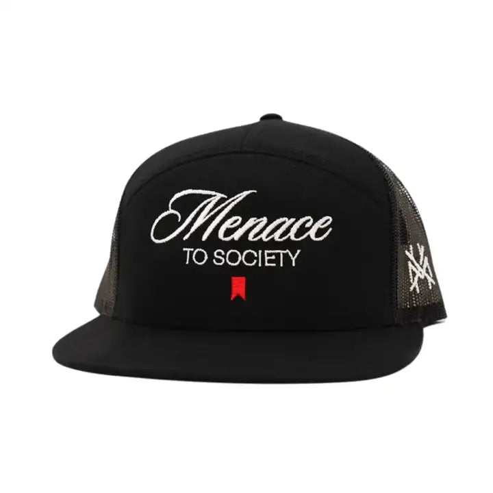 Menace to Society Trucker Hat - 7 Panel Black